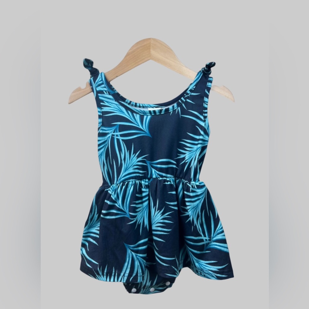 Tropical Print Bodysuit Dress 12-18M